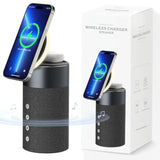 Bluetooth Speaker, Magnetic Wireless Charger, Bluetooth Speakers With Night Light, 2 In 1 Wireless Charging Station For Iphone 15/14/13/12 Series, Airpods Pro/3/2?Gift Ideal?