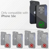 Crave Dual Guard Compatible With 16E Case, Shockproof Protection Dual Layer Case For 16E (6.1") - Red