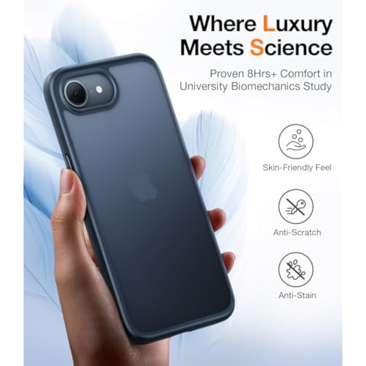 Guardian Shockproof For Iphone 16E Case 2025, Grade Test Protection 16E Phone Case Slim Thin Durable Diy Buttons Anti Scratch Translucent Matte Hard Back Case For 16E Case 6.1", Black