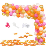 Little Pumpkin Balloon Arch Kit Pink Orange Balloons for Fall Baby Shower Wedding Party