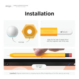 elago Compatible with Apple Pencil Pro Case & Apple Pencil 2nd Generation Case, Compatible with Magnetic Charging, Double Tap, Squeeze, Haptic (Must Read Installation Instructions) (Yellow)