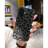 For Iphone 16 Case [Compatible With Magsafe] With Matte Black Leopard Cheetah Print Design, Cute Magnetic Phone Cover For Women Girls And Men, Slim Bumper With Stylish Pattern