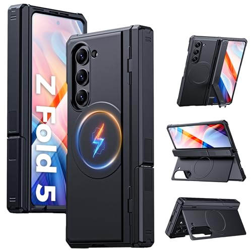 for Galaxy Z Fold 5 Case with Screen Protector [Fit for Magsafe] [Dual-Stand] [Hinge Protection] Shockproof Phone Cover for  Galaxy Z Fold5,