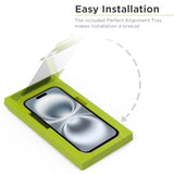 PureGear Maximum Clarity HD Tempered Glass Screen Protector for Apple iPhone 16 (2024) 6.1", Full Coverage, Case Friendly Fit,  Replacement (Self Alignment Installation Tray included)