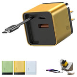 3 In 1 Charger,80 Watt All In One Charger Scalable 80W Max Fastcharger Module With Type-C Cable And 2 Usb Ports, For Phones,Tablets?Yellow?