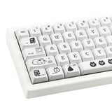 Pbt Keycaps - 130 Black Cartoon Dye-Sublimated Cute Xda Profile Custom Keycaps For Cherry & Gateron Mx Switches Mechanical Keyboards