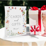 Baby Shower/Bridal Shower/Wedding Decoration Sign- Cards And Gifts Thank You, Baby In Bloom Love Is In Bloom Decorations, Floral Boho Pink Flower (8 X 11 Inch) Bss03