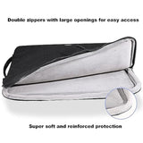 360°Protective Laptop Sleeve For 13-13.6 Inch Macbook Air M3/A3113, M2/A2681 M1/A2337, Macbook Pro M2 M1/A2338 2025-2016, Waterproof Laptop Carrying Case For 12.9-Inch Ipad Pro, Black