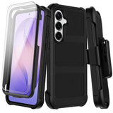 Samsung Galaxy S26 Plus Heavy Duty Shockproof Case with Belt Clip Holster and Screen Protector, Military Grade Rugged Durable Phone Cover for Galaxy S26 Plus (Black)