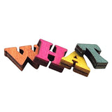 100 Pcs Colorful Wooden Letters Buttons Rustic Buttons For Clothes Sew