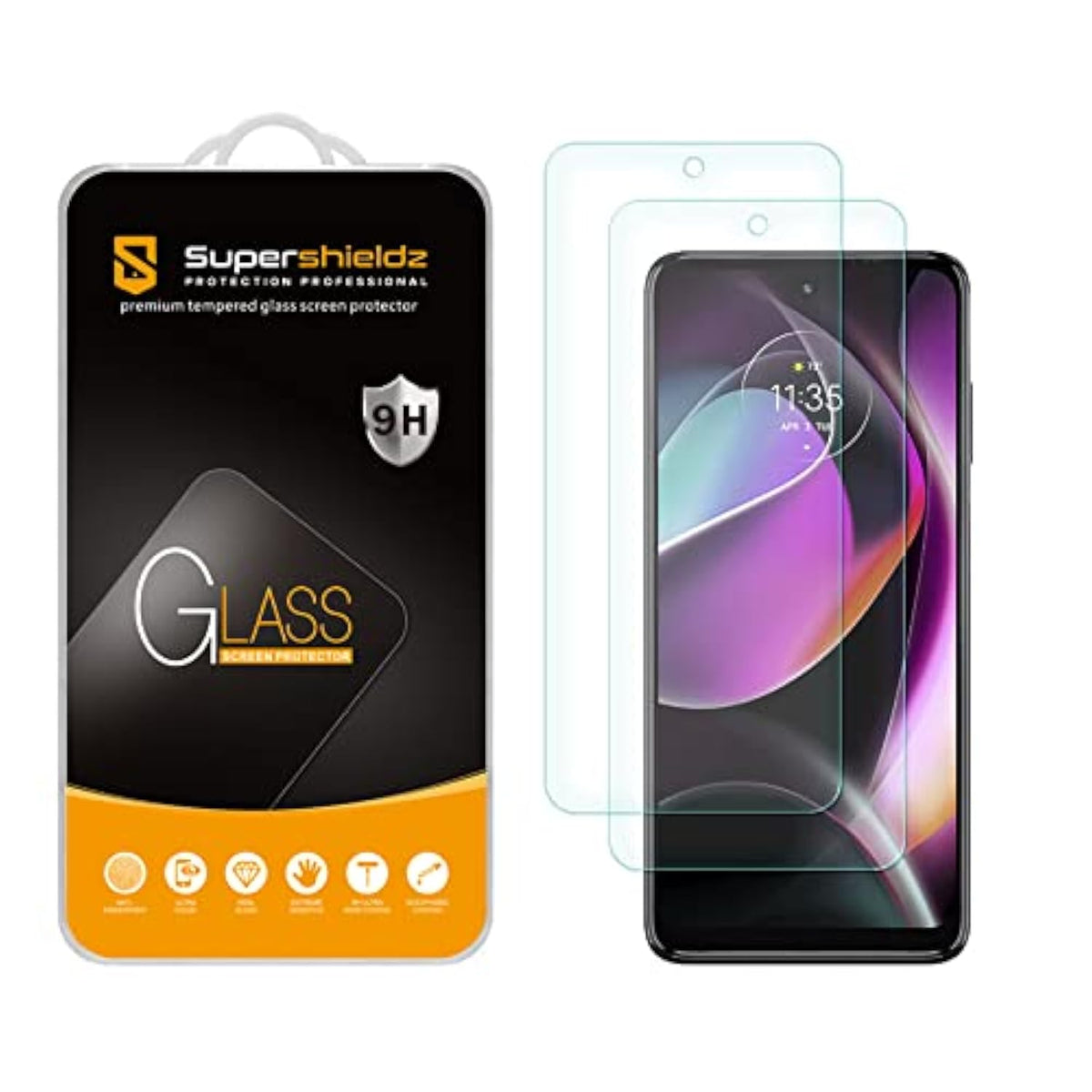 (2 Pack) Designed For Motorola Moto G 5G (2022) Tempered Glass Screen Protector, Anti Scratch, Bubble Free