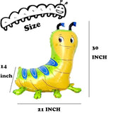 3Pcs Huge Caterpillar Foil Balloon, Helium Floating Long Lasting Caterpillar Balloon For Caterpillar Birthday, Spring Birthday Garden Decoration, Reptile Party Decorations
