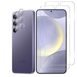 Galaxy S24 Tempered Glass Screen Protector + Camera Lens Protector [ 2 + 2 Pack ][Case Friendly] [Anti-Scratch] [Ultrasonic Fingerprint Unlock] Clear Hd Protective Film For Samsung Galaxy S24