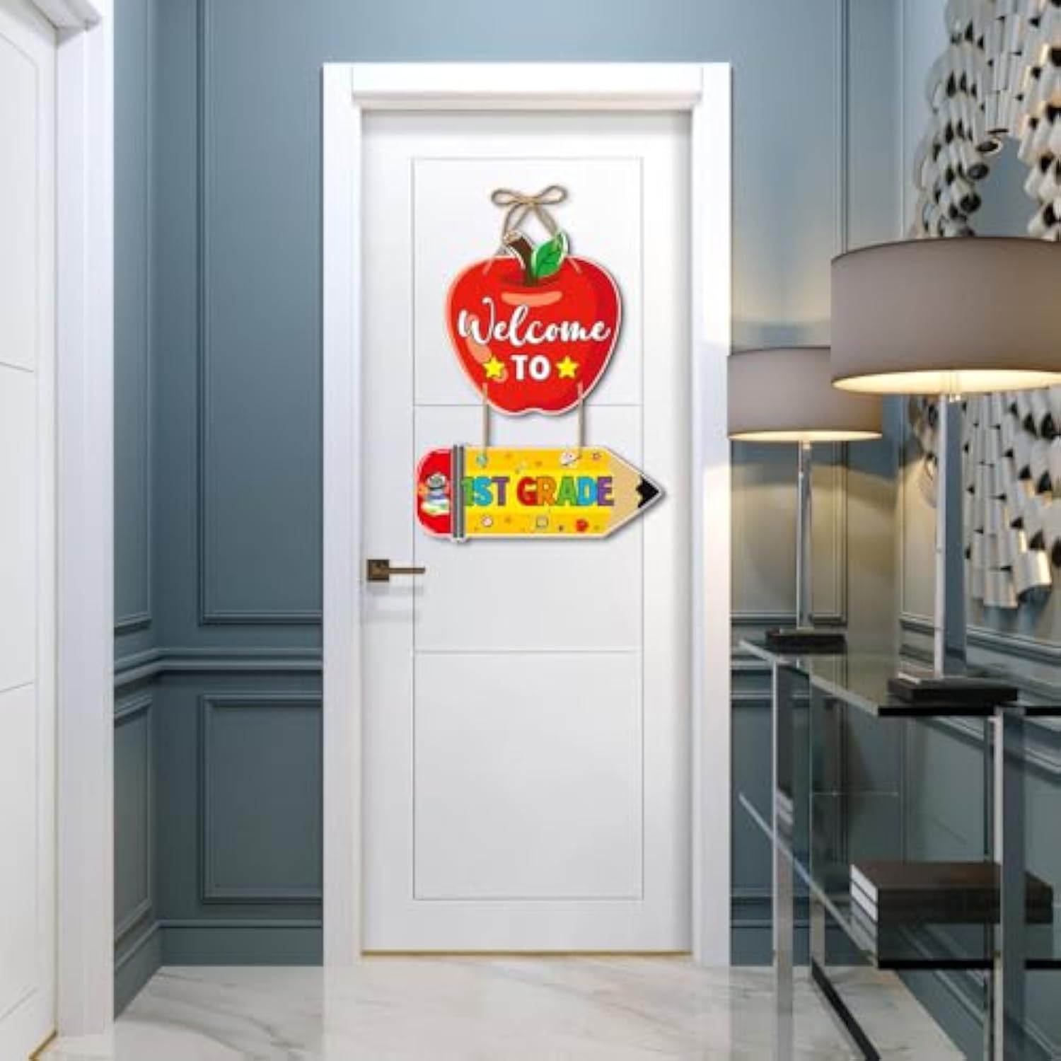 “Welcome to 1st Grade” door banner for first-day and classroom back-to-school décor