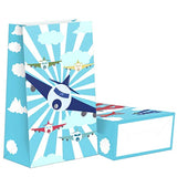 Airplane Goodie Bags-24 Pcs Airplane Party Favors Candy Bags With Stickers, Airplane Goody Gift Treat Bags Airplane Themed Birthday Party Supplies