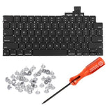 Us A2681 A3113 A2941 A3114 Keyboard Replacement For Macbook Air M2 M3 M4 Retina 13.6 Inch A2681 A3113 A3240, 15 Inch A2941 A3114 A3241 2023-2025 Year Us Layout (Black)
