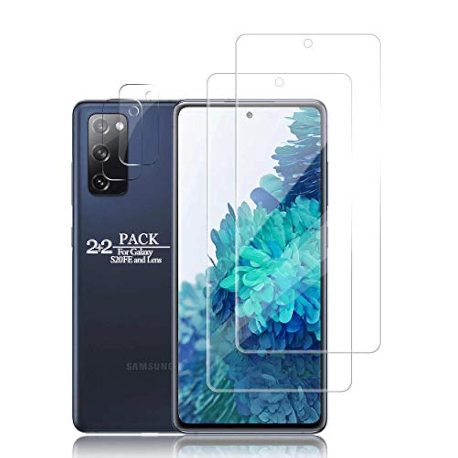 Galaxy S20 Fe Hd Clear Tempered Glass Screen Protector + Camera Lens Protectors By , [2+2 Pack] [3D Glass] [Anti-Glare] [Bubble-Free] Screen Protector Glass For Samsung Galaxy S20 Fe