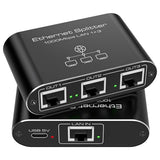 Ethernet Splitter 1 To 3 1000Mbps Internet Splitter High Speed Network Splitter Router Switch Work With Cat5/5E/6/7/8 Cable