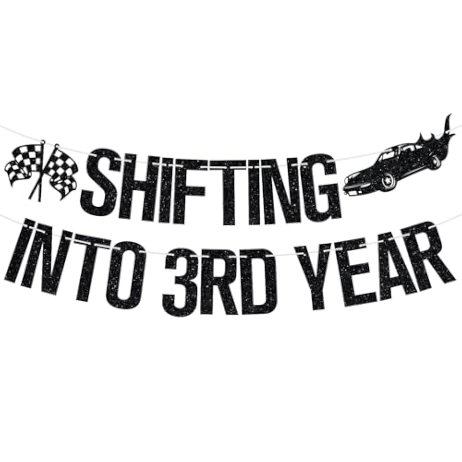 Shifting Into 3Rd Year Banner For Boy Girl, Racing Car Theme Birthday Party Decorations For 3 Years Old, Happy 3Rd Birthday Party Decorations Supplies