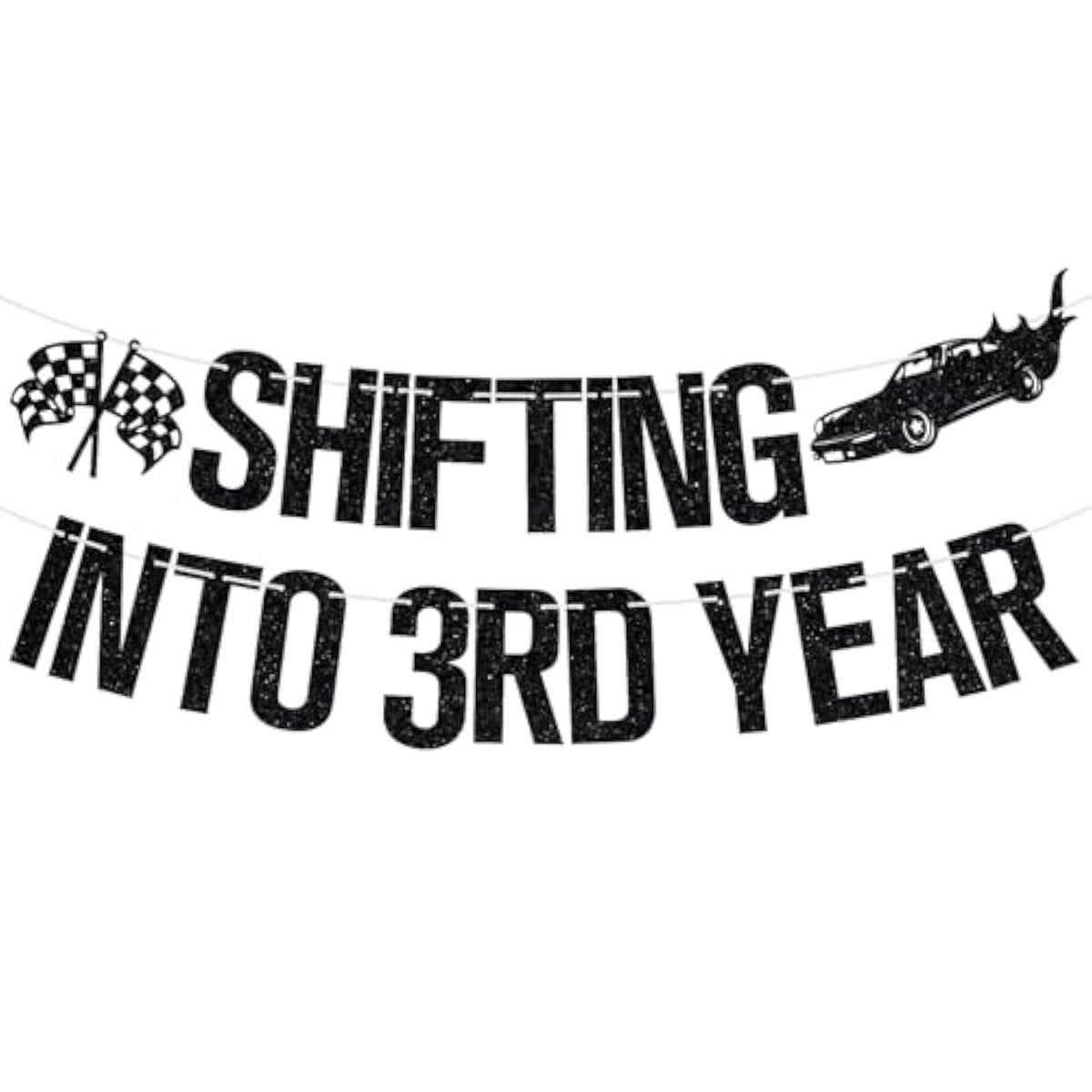 Shifting Into 3Rd Year Banner For Boy Girl, Racing Car Theme Birthday Party Decorations For 3 Years Old, Happy 3Rd Birthday Party Decorations Supplies