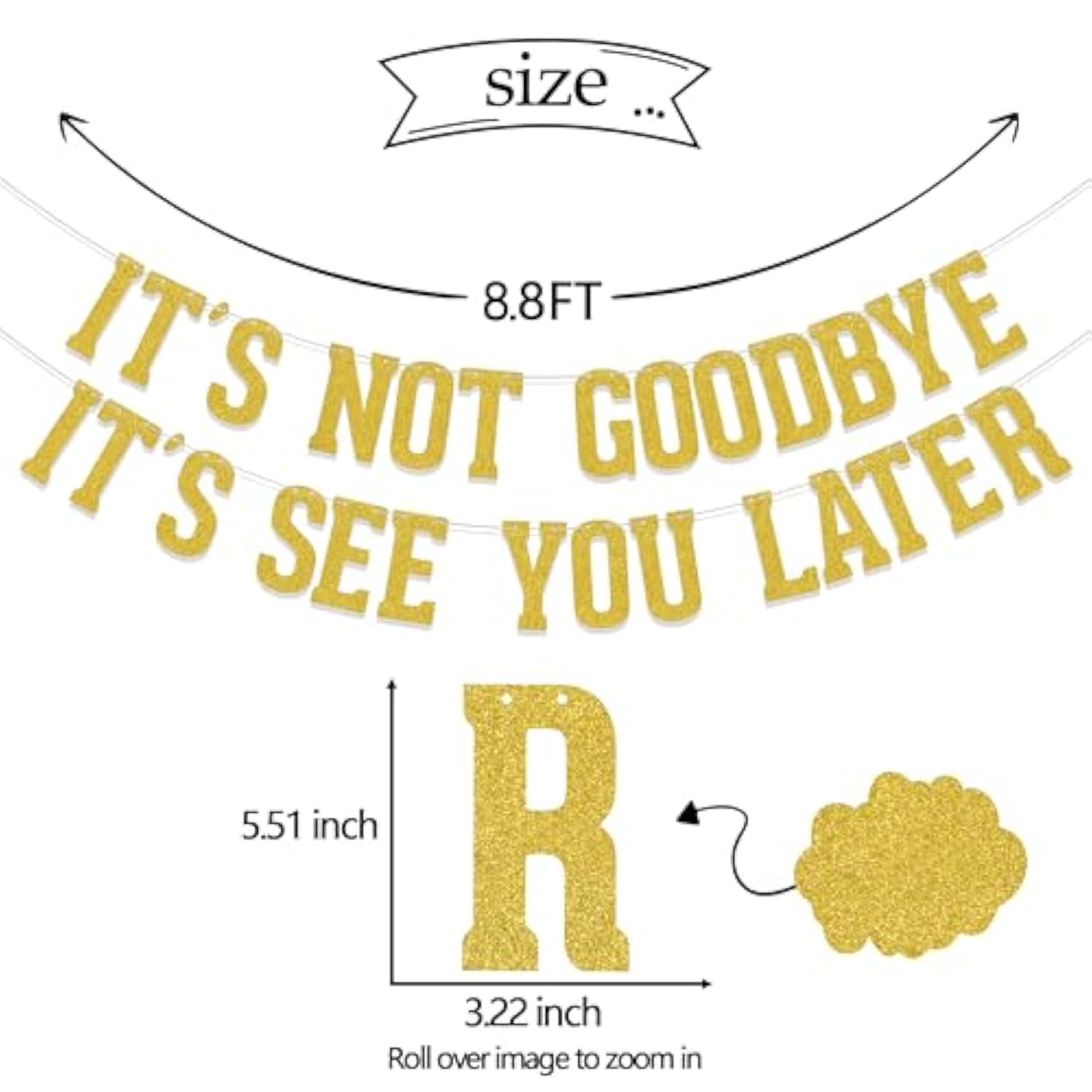 It'S Not Goodbye It'S See You Later Banner, Going Away Graduation Party Decorations, We Will Miss You Retirement Party Supplies, Who Said You Could Leave Goodbye Party Sign Gold Double-Sided