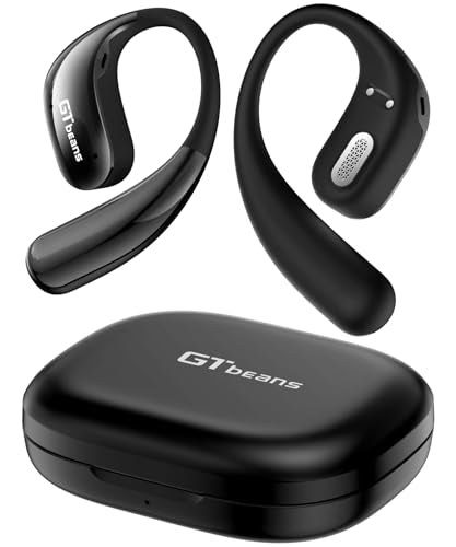 Open Ear Earbuds Bluetooth 6.0 Sport Wireless Headphones 56Hrs Playtime Ear Buds With Microphone Ipx5 Sweatproof Over Ear Hook Headset Powerful Sound Earphone For Workout Running (Black)