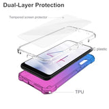 For Gabb Phone 4 Case, Gabb Phone 4 Phone Case With Screen Protector, Shockproof Corners Tpu Bumper, Dual Layer Silicone Military Grade Protective Cell Phone Cover-Blue Pink