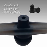 Triple Flange Eartips For Isotunes Pro, Sport Advance Bt, Pro Aware, Wired Earbuds. Soft Silicone Replacement Tips. 4 Pairs, Black