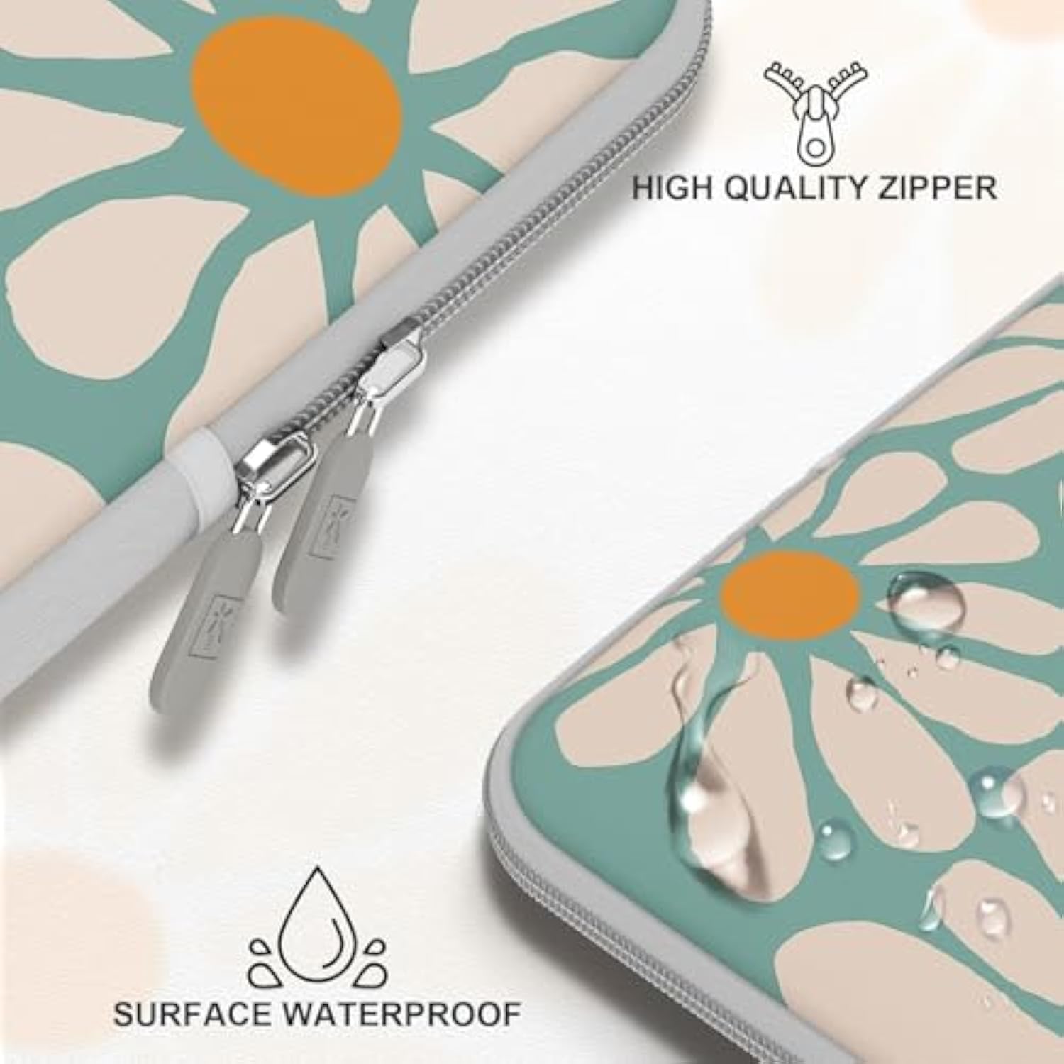 Laptop Sleeve Case For Macbook Pro 13 Inch & Macbook Air 13 Inch Slim Protective Computer Case, Water-Resistant Laptop Sleeve Compatible With Chromebook, Dell, Hp Notebook For Laptops - Floral