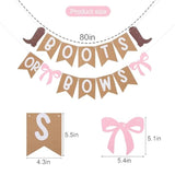 "Boots or Bows" Gender Reveal Banner Cowgirl Party Supplies & Decoration Sign