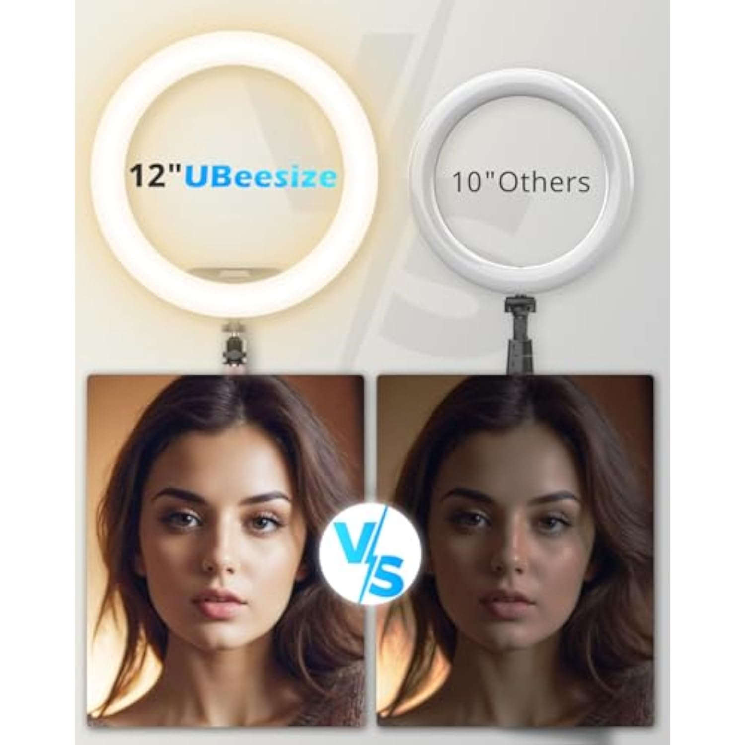 12" Desk Ring Light With Stand And Phone Holder, Overhead Phone Mount For Video Recording, Zoom Meeting, Live Streaming, Tiktok, Youtube?Compatible With Iphone, Android, Cameras