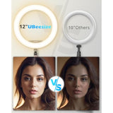 12" Desk Ring Light With Stand And Phone Holder, Overhead Phone Mount For Video Recording, Zoom Meeting, Live Streaming, Tiktok, Youtube?Compatible With Iphone, Android, Cameras
