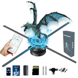 3Dhologramfan,85Cm 3D Hologramfan Projector Holographic Christmas Tree Advertising Display With Remote And Bluetooth And Splicing,1500+ Video Library For Signs,Bar,Party Halloween