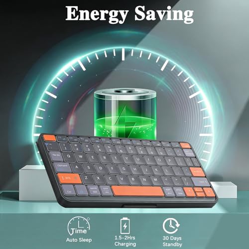 Foldable Keyboard With Backlit, Ultra Light Portable Wireless Keyboard With Adjustable Angle Stand & Leather Case,Compact Travel Bluetooth Keyboard For Ipad Mini,Iphone, Windows, Ios & Android