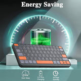 Foldable Keyboard With Backlit, Ultra Light Portable Wireless Keyboard With Adjustable Angle Stand & Leather Case,Compact Travel Bluetooth Keyboard For Ipad Mini,Iphone, Windows, Ios & Android