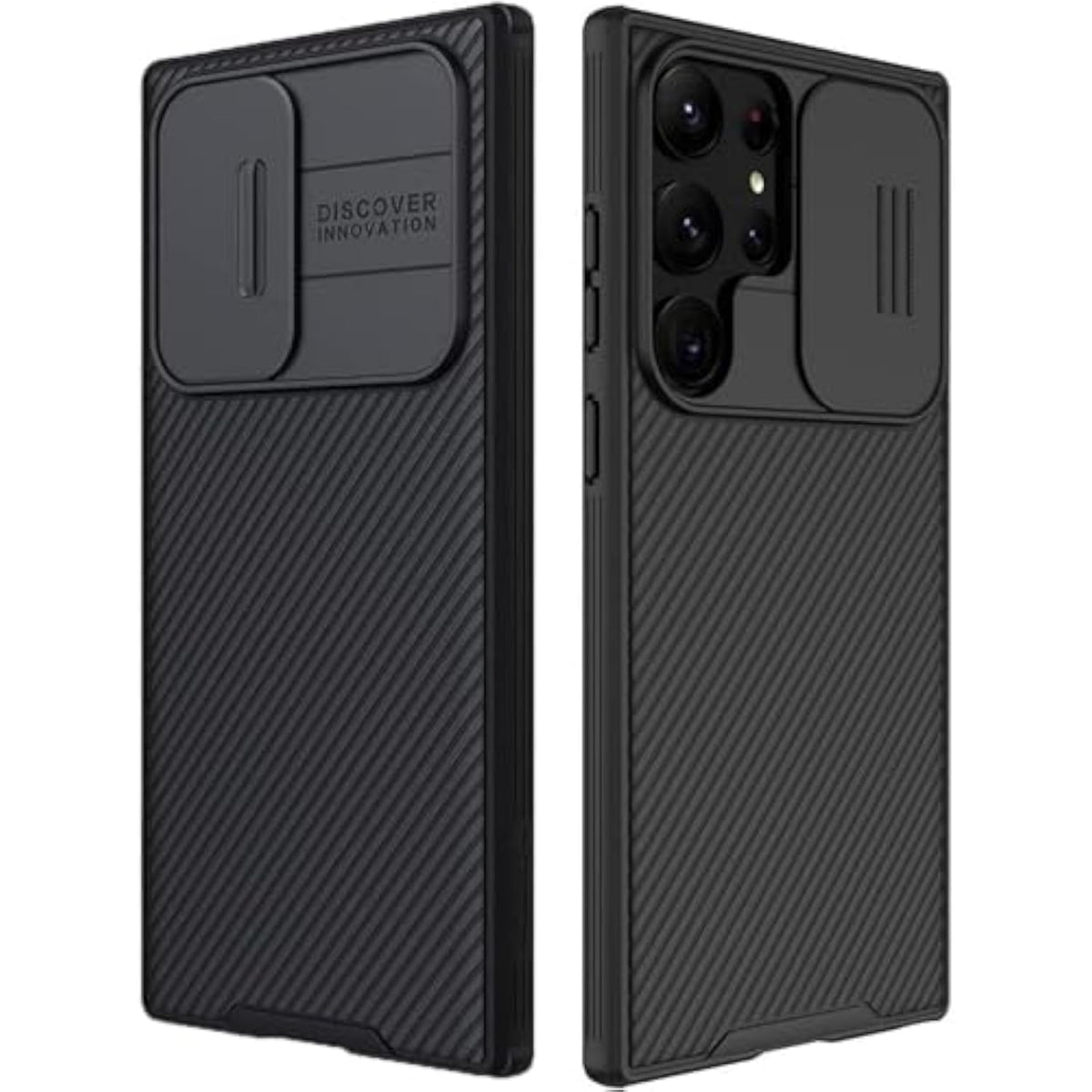 Samsung Galaxy S22 Ultra Polycarbonate Protective Case with Camera Cover - Black