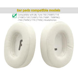Replacement Ear Pads Compatible With Jbl Tune 710Bt 700Bt 720Bt 760Nc 770Nc Headphones, Protein Leather Memory Foam Ear Cushions, Noise Isolating Comfort Fit Earpads (White)