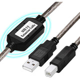 Active Usb 2.0 Printer Cable 50Ft - A-Male To B-Male High Speed Printer/Scanner/Repeater Cable For Hp, Canon, Lexmark, Epson, Dell, Samsung Etc (50Ft/15M)