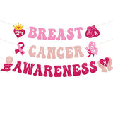 Breast Cancer Awareness Banner Breast Cancer Support Party Decorations October Breast Cancer Awareness Month Hope Courage Brave Party Supplies