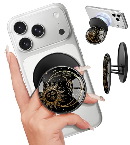 Magnetic Phone Grip Compatible with MagSafe - Magnet Phone Grip Stand Magnetic Removable Finger Ring Holder Kickstand Cute Magnet Accessories for