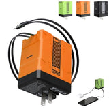 2 In 1 Gan Fast Charger 120W, 2025 New Retractable Scalable Super Fast Charger Module, All In 1 Foldable Charging Adapter Wall Plug For Phones (Orange)