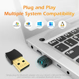Bluetooth 5.3 Usb Adapter For Desktop Pc, Plug & Play Mini Dongle Receiver & Transmitter, Compatible With Laptop, Headphones, Keyboard, Mouse, Speakers, Printer, Windows 11/10/8.1