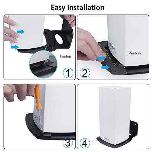 Wall Mount Holder For Linksys Velop Wifi 6 Mesh Router Mx5 Velop Ax Mx4200, Bracket Hanger Stand Compatible With Wifi System For Whole Home Network(1 Pack)