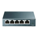 Tl-Sg105, 5 Port Gigabit Unmanaged Ethernet Switch, Network Hub, Ethernet Splitter, Plug & Play, Fanless Metal Design, Shielded Ports, Traffic Optimization