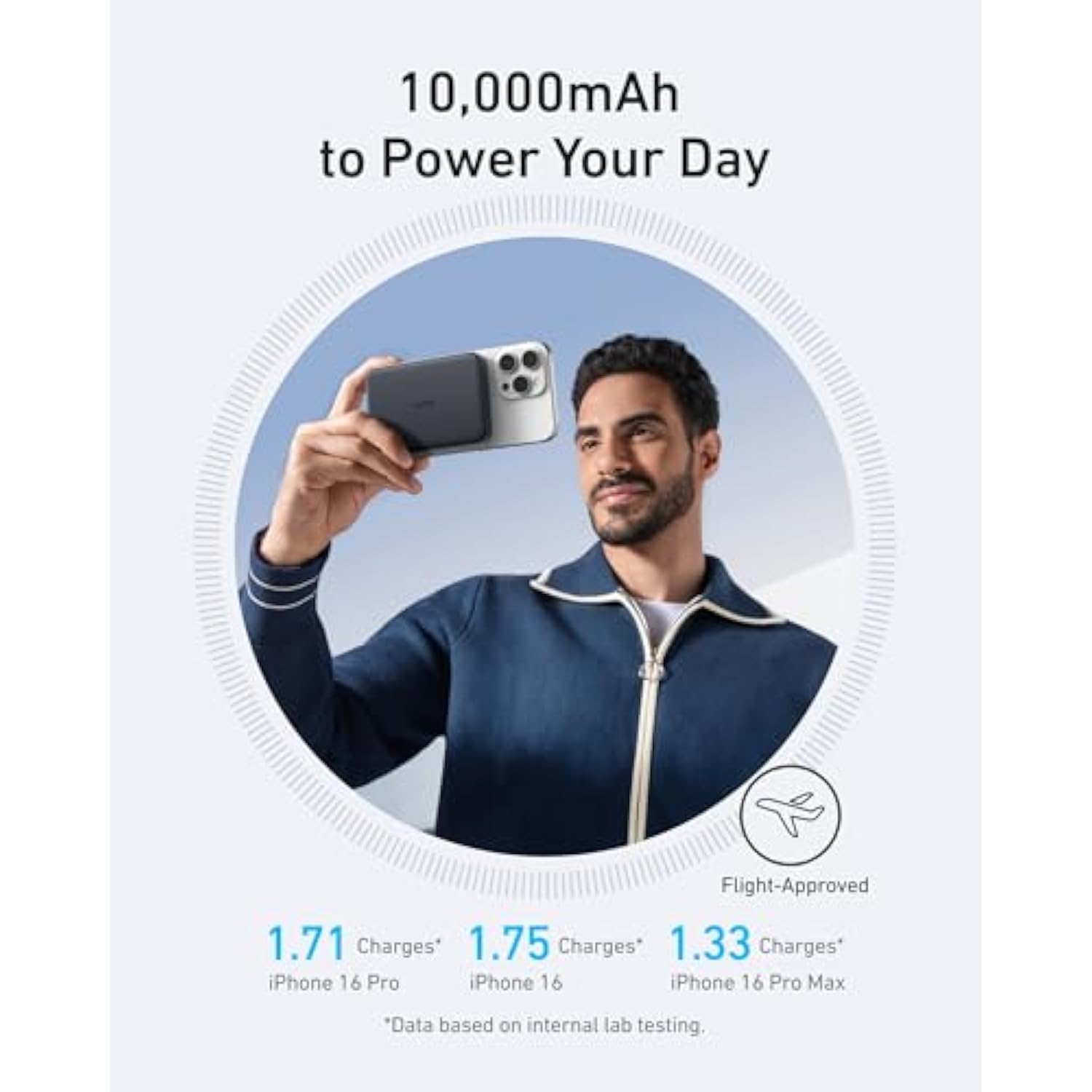 Anker MagGo Power Bank, Ultra-Slim 10,000mAh Magnetic Battery Pack, Qi2 Certified 15W Ultra-Fast MagSafe Compatible Portable Charger, Ergonomic Design, for iPhone16/15/14/13/12 Series Only