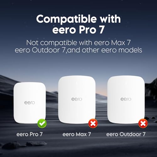 Eero Pro 7 Wall Mount Kit, Erro 7 Pro Outlet Mount Bracket Optimize Space&Cable Management Accessories Eero Pro 7 Compatible With Erros Pro 7 Tri-Band Mesh Wi-Fi 7 Router (White, 1 Pack)