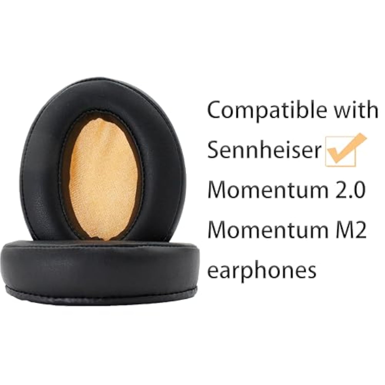 Momentum-2.0 Replacement Ear Pads Are Compatible With Sennheiser Momentum, Momentum2.0, Hd1 Over Headphones, Replacement Ear Pads Are Made Of Protein Leather And Memory Foam (Black + Brown)
