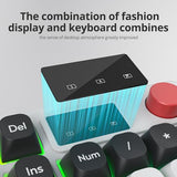 Rgb Mechanical Feel Membrane Wireless Keyboard, Wired/Bluetooth/2.4G Silent Abs Ball Cap Gasket Structure Gaming Office Keyboard For Pc/Mac/Win(98 White)