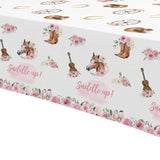 Cowgirl Party Decorations Tablecloth - Horse Saddle Up Western Party Supplies Tablecover, Disposable Wild West Cowgirl Birthday Baby Shower Decorations Table Cloth - 3 Pack (54In X 108In)