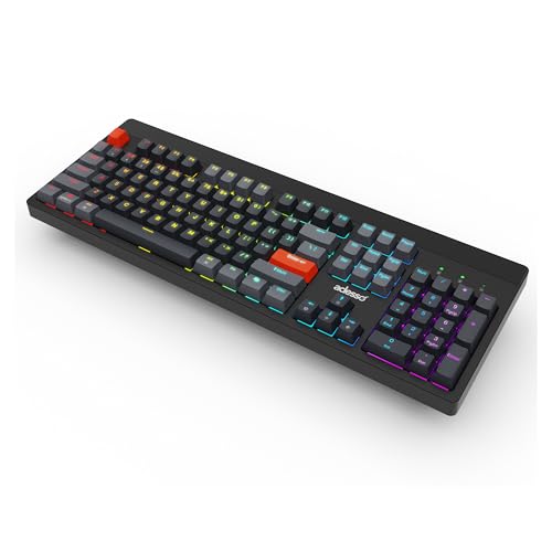 Easytouch 1300 Mechanical Keyboard Rgb Illuminated Hot Swappable Red Switches Wired Wireless Bluetooth Gaming Keyboard With Copilot Ai Hotkey For Windows Mac